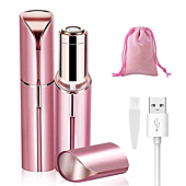 Facial Hair Removal for Women, Mini Hair Remover, Electric Razor Shaver Portable Painless Bikini Epilator for Lips, Chin, Armpit, Peach Fuzz, Fingers, Arms, Legs, Body and USB Rechargeable