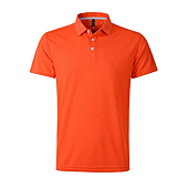 YUEZOON Men's Performance Short Sleeve Golf Polo Shirts Casual Moisture Wicking Quick Dry Collared Athletic T-Shirts (Orange, Medium)