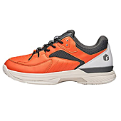 FitVille Wide Width Pickleball Shoes for Men All Court Tennis Shoes with Arch Support for Plantar Fasciitis (Orange, 10.5 Wide)