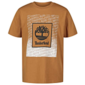 Timberland boys Short Sleeve Graphic T-shirt T Shirt, 01 Wheat 22, 8 US