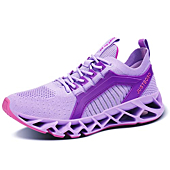 UMYOGO Womens Running Shoes Blade Tennis Walking Fashion Sneakers Breathable Non Slip Gym Sports Work Trainers Purple