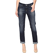 Mavi Women's Ada High Rise Relaxed Boyfriend Jeans, Indigo Brushed Tribeca, 30 x 29
