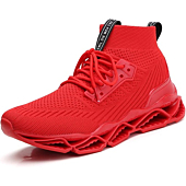 Sneakers for Men Running Shoes Athletic Tennis Walking Shoes Fashion Sneaker mesh Breathable red Size 11