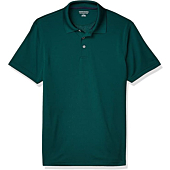 Amazon Essentials Men's Slim-Fit Quick-Dry Golf Polo Shirt, Forest Green, Large