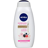 NIVEA Wild Berries and Hibiscus Refreshing Body Wash with Nourishing Serum, 20 Fl Oz Bottle
