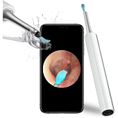 Ear Wax Removal, Ear Cleaner, Otoscope, Earwax Remover Tools, Scope, with 1080P FHD Camera, 6 Led Lights, Wireless Connected, Compatible with iPhone, iPad, Android Smart Phones & Tablets (White)