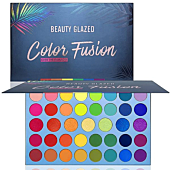 Color Fusion Eyeshadow Palette Highly Pigmented 39 Shades Matte and Shimmers Makeup Palette, Blendable Waterproof Eye Shadow, No Flaking, Stay Long, Cruelty- Free Makeup Pallet, Full Face Eye Make Up for Beginners Any Skin Tones