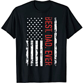 Best dad ever US american flag gift for father's day T-Shirt