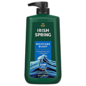 Irish Spring Men's Body Wash with Pump, Moisture Blast, Men's Shower Gel, 30 Oz Pump