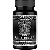 Beard Care Club Premium Valhalla Beard Growth Supplement and Vitamins I Promotes Facial Hair Growth and Healthy Skin I Prevents Hair Loss and Aging I 60 Capsules