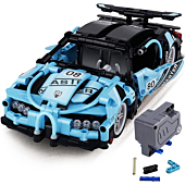 Toy Car Model Building Kit - BIRANCO. Race Car Building Set STEM Toy for Boys & Girls 8, 9, 10-14 Years Old, Build Display a Popular Supercar with Pull Back, Gift Ideas, for Kids Ages 6-12 (490 pcs)