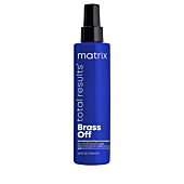 Total Results Brass Off All-In-One Blue Toning Leave-In Spray & Detangler | Neutralizes Brassy Tones & Prevents Frizz | For All Types of Lightened Brunette Hair