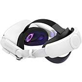 Head Strap for Oculus Quest 2 with Rechargeable Battery Pack, AMVR 6000mAh VR Fast Charging Power, Flippable and Adjustable Elite Strap for Counter Balance and Extend Playtime in VR