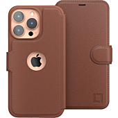LUPA LEGACY iPhone 14 Pro Max Wallet Case for Women and Men, Case with Card Holder [Slim & Protective] for Apple 14 Pro Max (6.7”), Leather i-Phone Cover, Phone Case, Caramel Brown