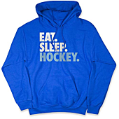 Hockey Standard Sweatshirt | Eat Sleep Hockey | Royal | Adult Small