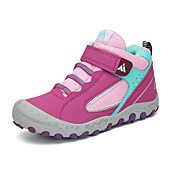 Mishansha Boy's Ankle Hiking Boots Trekking Running Fashion Girl's Sneaker Anti-Slip Breathable Casual Kid's Walking Shoes Purple 12.5 toddler
