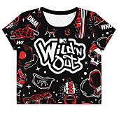 MTV Music Television Wild 'N Out Women's Crop T-Shirt Black