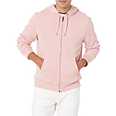 Amazon Essentials Men's Full-Zip Hooded Fleece Sweatshirt (Available in Big & Tall), Pink, Large