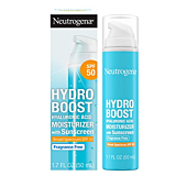 Neutrogena Hydro Boost Face Moisturizer with SPF 50, Hydrating Facial Suncreen Lotion, Non-Comedogenic and Fragrance-Free, 1.7 Oz