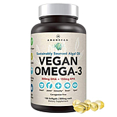 Premium Vegan Omega-3 Supplement. Fish Oil Alternative! Plant Based DHA & EPA Algae Oil. 120 Carrageenan Free Softgels. Marine Algal Essential Fatty Acids. Joint, Heart, Skin, Brain, Eye, Immune Care.