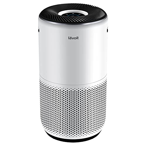 LEVOIT Air Purifiers for Home Large Room Up to 1980 Ft² in 1 Hr With Air Quality Monitor, HEPA Sleep Mode, Auto Mode, Smart WiFi, 3-in-1 Filter Captures Pet Allergies, Smoke, Dust, Core 400S-P, White