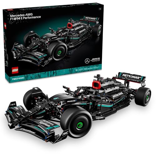 LEGO Technic Mercedes-AMG F1 W14 E Performance model car, authentic replica with intricate details