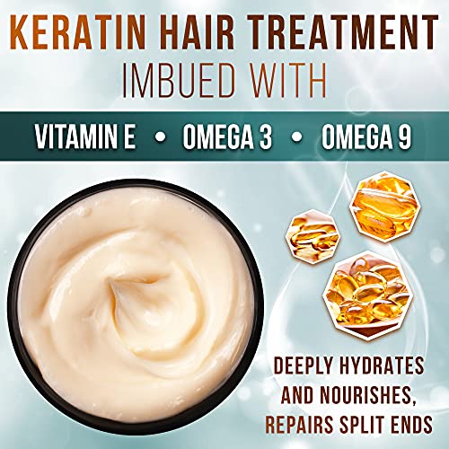 Sunatoria Keratin Hair Mask - Professional Treatment for Hair Repair, Nourishment & Beauty (with Hydrolyzed Keratin for Extra Hydration and Nourishing)