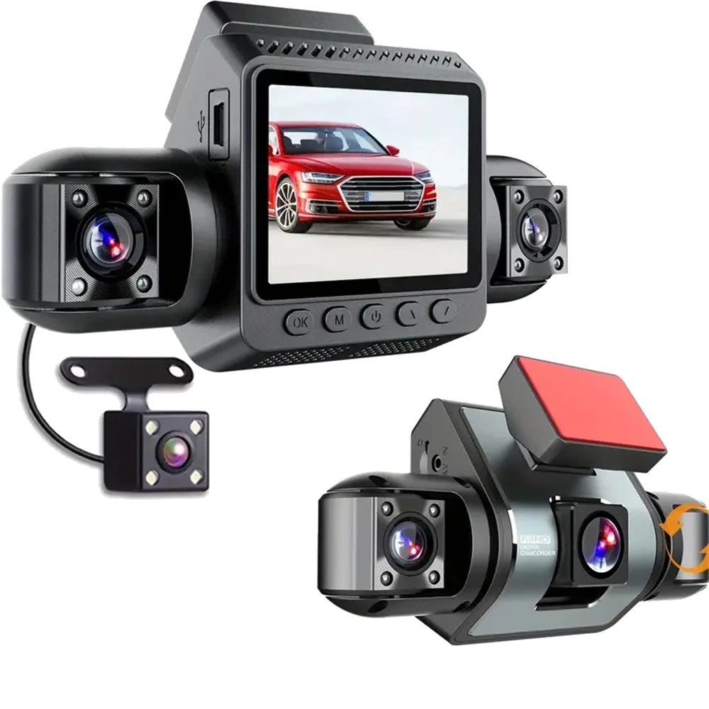 4 Channel Car Dash Camera 2 inch Screen 1080P Infrared Night Vision 360 Wide Angle Parking Monitor Loop Recording