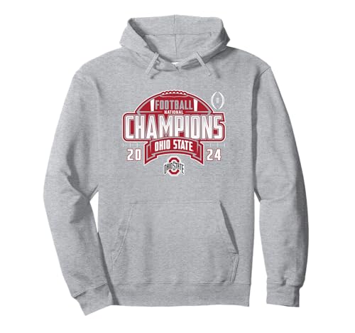 Ohio State Buckeyes National Champs 2024 CFP Success Gray Pullover Hoodie