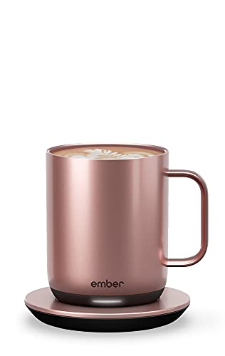 Ember Temperature Control Smart Mug 2, 10 oz, Rose Gold, 1.5-hr Battery Life - App Controlled Heated Coffee Mug
