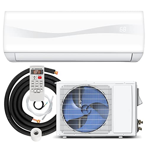 PETSITE 24000 BTU Mini Split Air Conditioner Pre-Charged Inverter Heat Pump System, 18.5 SEER2 208-230V Wall Mounted Ductless AC Unit Energy Saving with Installation Kit Cools Rooms up to 1500 Sq. Ft, White