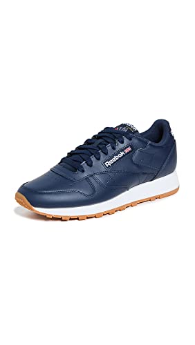 Reebok Unisex Classic Leather Sneaker, Vector Navy/FTWR White Rubber Gum-03, 7 US Men