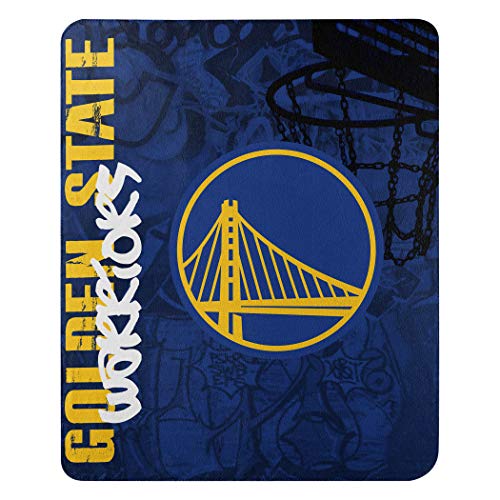 Northwest NBA Golden State Warriors Unisex-Adult Fleece Throw Blanket, 50" x 60", Hard Knocks