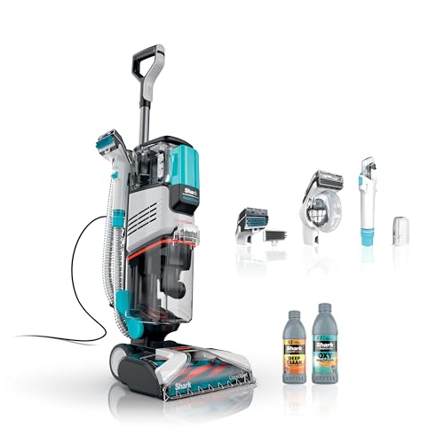 Shark R- EX201 CarpetXpert Upright Carpet, Area Rug & Upholstery Cleaner with StainStriker, Cyan - (Renewed)