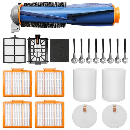 Replacement Parts for Shark AI AV2511AE AV2501S AV2610WA AV2501AE RV2502AE RV2610WA RV2520 AV2510 2-In-1 AI Ultra Robot Vacuum Cleaner Accessories Kits. Main Brush, HEPA Filter, Foam Filter,Side Brush