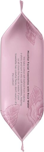 Facial Cleanser and Makeup Remover Towelettes with Rose Water
