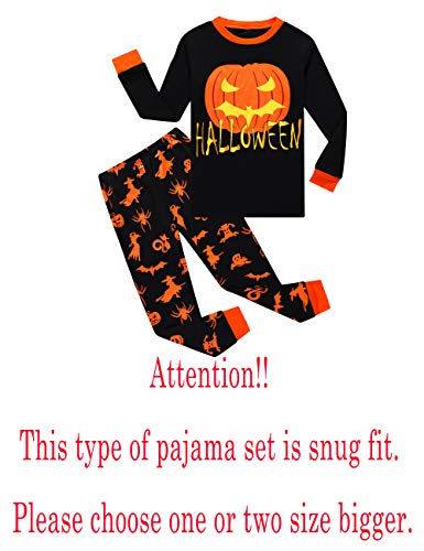 Baby Halloween pajamas with smiling pumpkin face design