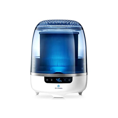 DH Lifelabs | Aaira + Humidifier Hydrating Dry Air Purifier | HOCl Cleans, Deodorizes & Moisturizes Air | Eliminates 99.9% of Bacteria Viruses Mold | Max Coverage 538 Sq Ft for Large Room Bedroom Home