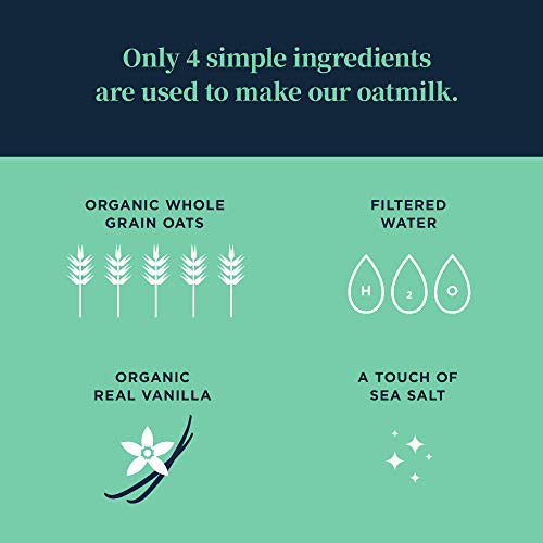 Willa's Unsweetened Organic Oat Milk, 32 oz, 6 pack - Low Sugar (1g), Vegan, Plant Based, Non-GMO, Shelf-Stable, & Made from Whole Grain Oats