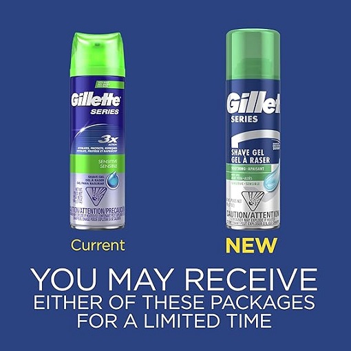 Gillette Series 3X Sensitive Shave Gel hydrates, protects, and soothes skin