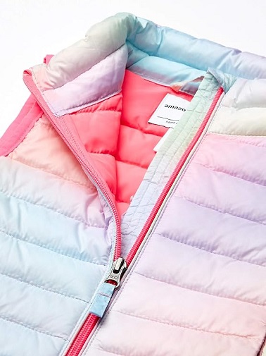 Girls Lightweight Water-Resistant Packable Puffer Vest