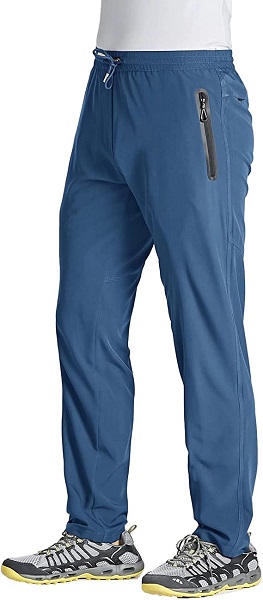 MAGCOMSEN Quick Dry Pants Men Lightweight Hiking Pants Mens Jogger Pants Travel Pants Workout Pants for Men Zipper Pockets Sweatpants for Men