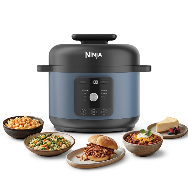 Walmart: Ninja HyperHeat 9-in-1 Electric Pressure Cooker with SimpliServe Pot — 6.5 Qt, Cooks Up to 2X Faster, 1200W, Feeds 8–10, PC201 Blue Macaron
