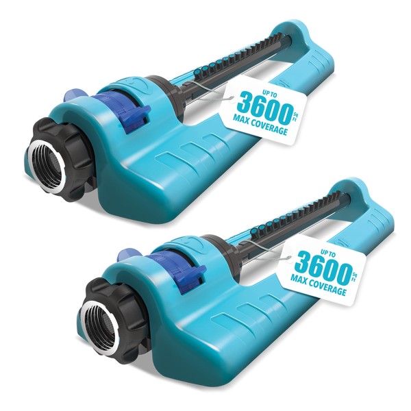 Walmart: Aqua Joe 2 Pack Oscillating Sprinkler with Adjustable Spray, 3600 Square Foot Coverage