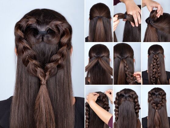 braid heart hairstyle