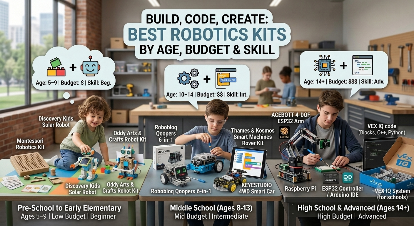 Build, Code, Create: Best Robotics Kits by Age, Budget & Skill